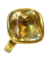 KEPPEL Collection GOLDEN CITRINE Dress RING – English ROYALTY RARE Edward VII