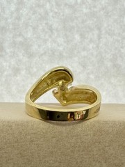 Rare Cross Cut Diamond Ring 1.00ct 14k Yellow Gold J SI2 6x5mm Size 7