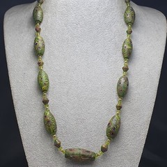 Vintage Venetian Style Amazing Gabri Eyes Glass Beaded Necklace