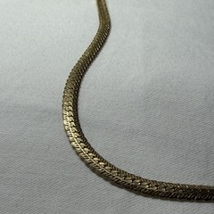 Vintage 18 Inch – 1/20 14k Gold Filled Textured Herringbone Chain Necklace