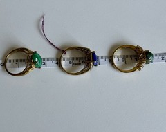 KARIS STS Ring Lot Assorted Gemstones 6 Rings Gold Bond & Platinum Bond STUNNING