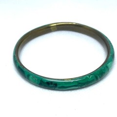 Malachite Bangle Bracelet Earthy Nature Retro Modern Everyday