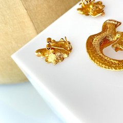 Vintage Tropical Rare Pendant Earrings Set Signed EB Estee Lauder Promo 1990s
