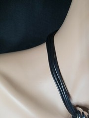 Vclm Signed Black Multi Cord With 3 Sliding heavy Pendants 15-17″ Necklace