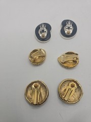 Vintage 1970’s Clip On Earrings. All Very Good Quality 3 Sets Of Earrings