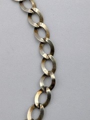 Vintage 925 Sterling Silver Curb Link Chain Bracelet 7.5″ Charm Starter – 3.2g