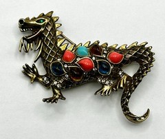 VINTAGE LA ROCO DRAGON BROOCH