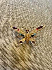 Vintage Lot of 4 Jomaz Joseph Mazer Brooches 3 Butterflies & 1 Pear