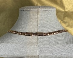 Vintage Oleg Cassini 3 Piece 24K Gold Plated & Blue Crystal Set w/ Original Box