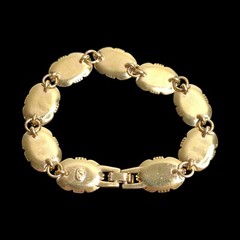 Vintage Signed Gold & Silver Tone Chain Tennis Bracelet 7.5″