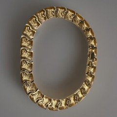 STUNNING VINTAGE ESTATE “S”WAVE LINKS GIVENCHY GOLD Collar Necklace