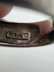Sterling Silver Band With Tension Set CZ Modernist 925 Band size 8 US
