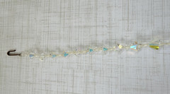 Vintage AB Aurora Borealis Crystal Bicone Bead Choker Necklace Jewelry