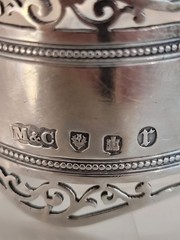 Antique 1898 M&C Edinburgh Sterling Silver Hallmarked Cuff Bracelet 26.8 gr