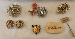 Vintage Lot Brooches/Pins, Earrings Florenza-Trifari-Coro-SaraCov