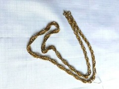 Vintage Gold Tone Necklace 26 Inches As Pictured-VM8.