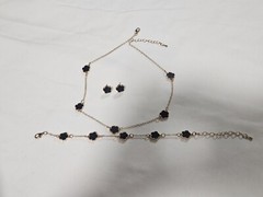 3 Piece Set Womens Necklace, Earrings, Braclet Set Jewlery