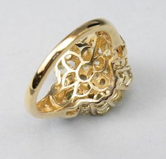 Size 6 Lemon Quartz Cluster Sterling Silver Ring 3.8g
