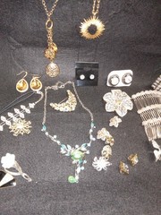 Vintage 2 Modern Costume Jewlery Rhinestone Lot Necklaces Bracelets Pins & More!