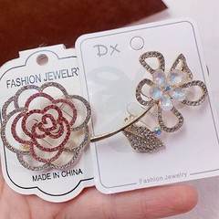 20Pcs Wholesale Brooch Pins Lot Random Rhinestone Crystal Flower Scarf Buckle