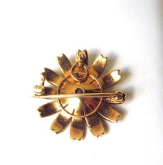 Antique Victorian 14k YG Diamond Seed Pearl Pin/Pendant- GAL Appraisal-Gift Box