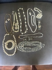 Lot of Pearl Themed Vintage & Modern Jewlery