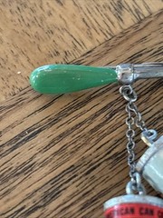 Vintage Vitamin Canned Goods Charm Can Opener Brooch Pin 1950s