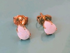 Vintage Opalite Genuine Teardrop Shape Opal 1/20-12KT Gold Filled Earrings