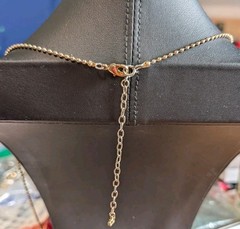 Vtg Juicy Couture Gold Tone Cross Pendant Necklace AB Rhinestone Baguette Crown