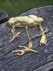 Vintage Peter Pan Cloud Brooch Disney Retired