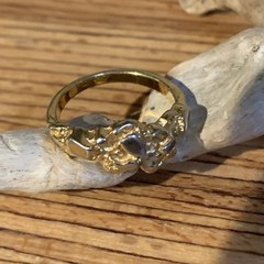 VTG Castings On Parade Nugget Ring Size 6 1988 Gold Tone no stones