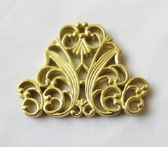 30pcs Brass Filigree 29x37mm Stamping Findings DIY Jewelry Accessory Supplies