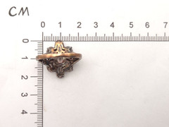 Vintage Sterling 925 Gemstone Morganite White Topaz Rose Gold Plated Ring s10