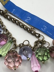Vintage Pastel Multicolor Bar Brooch Earrings Set Acrylic Dangle Charms