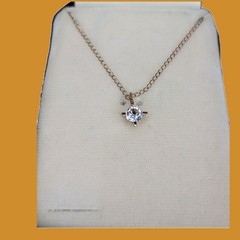 Marathon Necklace 12K Gold Filled Vintage Crystal Solitaire 1978 Box Provenance