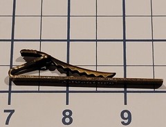 Vintage AC GM Adventure Tie Bar Clip Clasp Brass 2.75″
