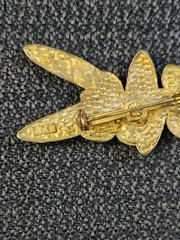 5 Vintage Floral Brooches Gold-Tone, Two Signed, One AAi