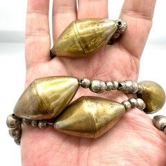 Vintage Tribal Necklace Set Mixed Metal Beads Natural Stone Boho Ethnic Layered