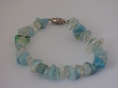 Lot 2 Natural Stone Gemstone Freeform Chip Bead Stretchy/Screw Hook Bracelets