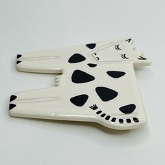 Vintage Cow Brooch Aryn Rothstein Ceramic Pin 1980s Hallmark Cute Farm Animal