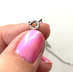 S50 Vintage necklace, chain, pendant heart, arrow, sterling silver rhinestones
