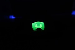 Vtg 60’s Green Mod Acrylic Resin Glow in the Dark Ring Retro Fashion Size 5.25