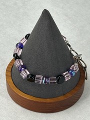 Handmade Shades of Purple Glass Bead Bracelet
