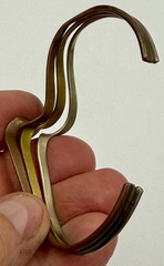Vintage Tri Tone Metal Wavey Look Bracelet – copper, silver and brass Cuff