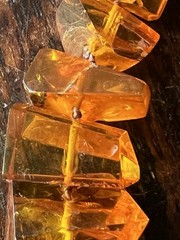 Gorgeous mid- Modern Chunky Hand Cut and Faceted Baltic Amber Necklace 52 grams