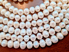 Elegant Genuine Pearl 64″ Long Classic Single Strand Endless Necklace