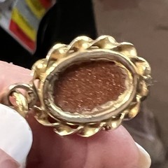 Vintage 12k Yellow Gold Filled Goldstone Pendant Necklace. Goes With Everything
