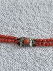 Antique Genuine Natural 100% Undyed Red Mediterranean Coral Beads Necklace