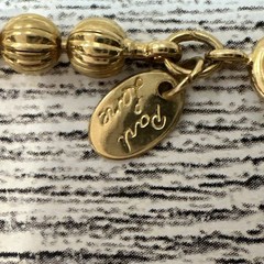 Parklane Goldtone Ball Bead w/ Oblong Faux Pearl Vintage