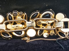 Verified #649 Juliana Tigers Eye And Topaz AB 5 Link Bracelet